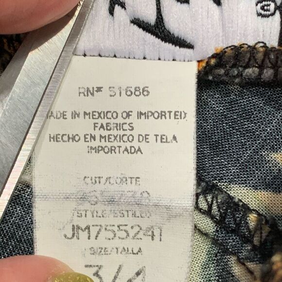 Vintage 90s Maxi Dress Sunflower Dark Floral Printed Black Sleeveless Cross-Back - Picture 10 of 12